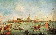 Francesco Guardi The Doge in the Bucentaur at San Nicolo di Lido on Ascension Day China oil painting reproduction